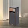 Outdoor/Indoor Trash Can Hotel Lobby Vertical Stainless Steel Trash Can Commercial With Ashtray Trash Can Aisle Peel Trash Ca Kitchen Trash Can Office Trash Can ( Size : No ashtray on top:29X29X72cm ) view 4