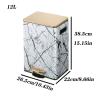 BrunaE Trash Cans 9L/12L/21L Large-Capacity Trash Can Kitchen Living Room High-Grade Foot-Operated Trash Can Stainless Steel Trash Storage Bucket Kitchen Trashcan (Size : 12L) view 2