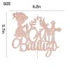 Glitter Religious God Bless Me Dove Cross Cake Dcor Holy First Communion Baby Girl Shower Theme Party Decoration Kids Birthday Cake Topper Mi Bautizo Christening Baptism Cake Topper, Rose Gold view 2