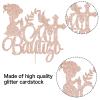 Glitter Religious God Bless Me Dove Cross Cake Dcor Holy First Communion Baby Girl Shower Theme Party Decoration Kids Birthday Cake Topper Mi Bautizo Christening Baptism Cake Topper, Rose Gold view 3