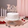 Glitter Religious God Bless Me Dove Cross Cake Dcor Holy First Communion Baby Girl Shower Theme Party Decoration Kids Birthday Cake Topper Mi Bautizo Christening Baptism Cake Topper, Rose Gold view 4