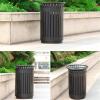 FEELIN Outdoor/Indoor Trash Can Outdoor Garbage Can Villa Community School Garbage Can Creative Outdoor Fruit Bin Kitchen Trash Can Office Trash Can view 3