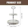 STOBAZA 1set Wooden Cake Stand Decorative Two Tiered Serving Tray Farmhouse Centerpiece for Dining Table Decoration Elegant Display for Parties Weddings Birthdays and More view 2