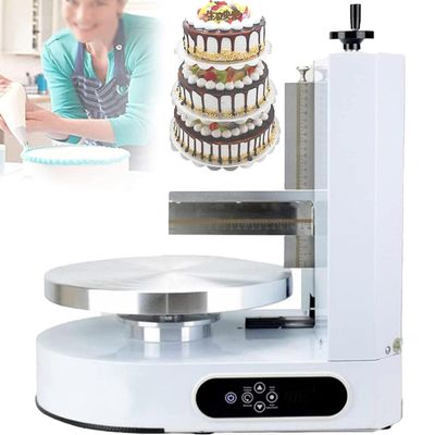 4-12 Inch Automatic Cake Icing Machine, Adjustable Cake Edge Surface Scraper, Spatula with Scale, Turntable Diameter 35cm, for Cake Shop and Home