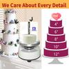 4-12 Inch Automatic Cake Icing Machine, Adjustable Cake Edge Surface Scraper, Spatula with Scale, Turntable Diameter 35cm, for Cake Shop and Home view 4