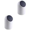 Amosfun 2pcs Mini Desktop Trash Can Press Cover Compact Waste Bin for Table Garbage Can for Home Office Design for Spaces view 1