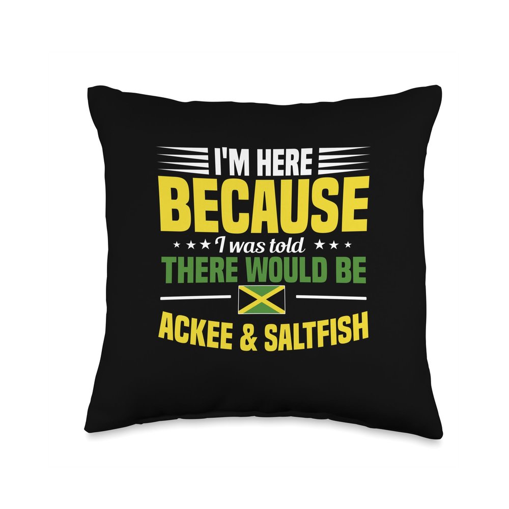 Ackee And Saltfish Lovers National Traditional Jamaican Food Throw Pillow
