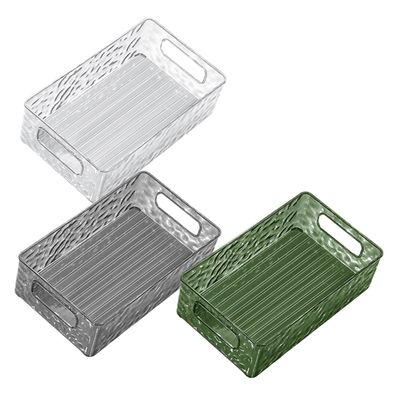 Amosfun 3pcs Decorative Vanity Tray Stylish Bathroom Organizer for Perfume Cosmetics More Multi-Purpose Storage for Home Office Kitchen and Bathroom