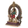 Amilav Collections 15" Large Durga Statue Brass Sculpture Mythological Indian Hindu Goddess Durga Shrine Sculpture-Durga Temple Offering Idol (Pack of 1) view 2