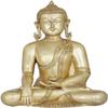 Amilav Collections Tibetan Buddhist Lord Buddha with Pinda-Patra - Brass Statue, Medium, Golden view 1