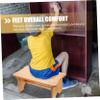 Wooden Footrest Foot Stool for Adults, Non Slip Office Comfort view 2