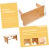 Wooden Footrest Foot Stool for Adults, Non Slip Office Comfort view 4