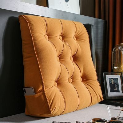 MGEMJMJ Large Reading Pillows Backrest Bed Back Cushion Wedge Lumbar Support Rest Pillow,Headboard Pillow Bed Backrest(Size:17.7"/45cm,Color:Orange)