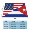 American Flag and Cuba Flag Flannel Fleece Throw Blanket,Super Soft Plush Cozy Flannel Blanket, Throws Bedding for Kids Adults Fans Bedroom Decorations All Seasons 50"x40" view 2