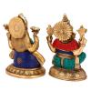 Amilav Collections Lakshmi Ganesh (Ganesha) Hindu Elephant God of Success Brass Laxmi Statue 8.5 Inches view 3