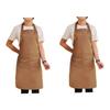 Ciieeo 2pcs Solid Cotton Cooking Apron for Women Adjustable Neck Back Strap Oilproof Kitchen Bib Hanging Pinafore Kitchen Cooking Bib view 1