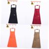 Ciieeo 2pcs Solid Cotton Cooking Apron for Women Adjustable Neck Back Strap Oilproof Kitchen Bib Hanging Pinafore Kitchen Cooking Bib view 4