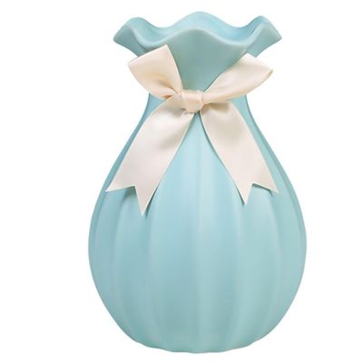 MAGICLULU 1pc Sky Ceramic Vase Artistic Hydroponic Holder for Fresh Bouquets Flowers Table Centerpiece for Home Decor for Various Occasions