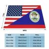 American Flag and Belize Flag Flannel Fleece Throw Blanket,Super Soft Plush Cozy Flannel Blanket, Throws Bedding for Kids Adults Fans Bedroom Decorations All Seasons 80"x60" view 2