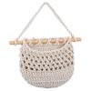 CIYODO 2pcs Bohemian Style Fruit Hanging Net Bag Handmade Woven Storage Basket over Door Organizer Kitchen Decor view 1