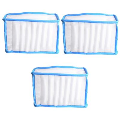 Amosfun 3pcs Cube Shoes Mesh Wash Bag for Washing Machine Protects Footwear from Deformation Easy for Travel Zipper Tucks for Washing