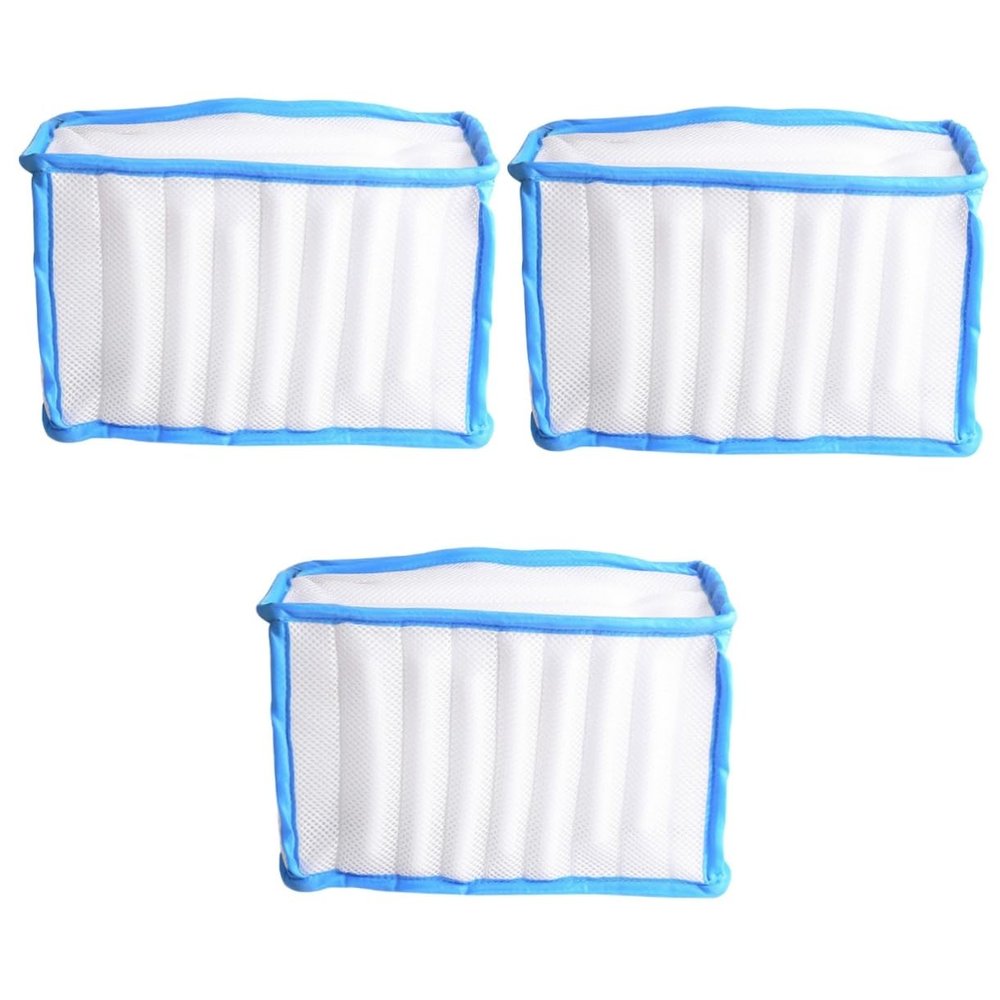 Amosfun 3pcs Cube Shoes Mesh Wash Bag for Washing Machine Protects Footwear from Deformation Easy for Travel Zipper Tucks for Washing