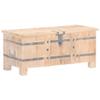 GOLINPEILO Wooden Storage Chest, Solid Wood Storage Chest Wood Treasure Box, Sturdy Large Storage Trunk Lockable for Living Room, Bedroom, 35.4"x15.7"x15.7" Solid Acacia Wood, -118 view 1