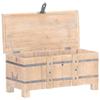 GOLINPEILO Wooden Storage Chest, Solid Wood Storage Chest Wood Treasure Box, Sturdy Large Storage Trunk Lockable for Living Room, Bedroom, 35.4"x15.7"x15.7" Solid Acacia Wood, -118 view 2