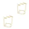 Zerodeko 2pcs Sturdy Stainless Steel Mug Display Stand Kitchen Counter Cup Rack Organize 4 Cups 6 Plates Multifunctional Kitchen Organizer view 1