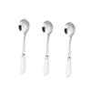 3Pcs Rose Petal Shaped Mixing Spoons Stainless Steel Coffee Stirring Spoons with Ceramic Handle for Drinks Home Cafe and Restaurant Design view 1