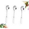 3Pcs Rose Petal Shaped Mixing Spoons Stainless Steel Coffee Stirring Spoons with Ceramic Handle for Drinks Home Cafe and Restaurant Design view 2