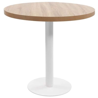 GOLINPEILO Bistro Table Bar Table, Round Pub Table Cocktail Table Modern Style, Suitable for Living Room, Dining Room, Bistro, Light Brown 31.5" MDF, -202