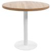 GOLINPEILO Bistro Table Bar Table, Round Pub Table Cocktail Table Modern Style, Suitable for Living Room, Dining Room, Bistro, Light Brown 31.5" MDF, -202 view 1