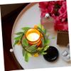 PRETYZOOM 2pcs Artificial Lemon Wreath Green Leaves Rattan Hoop Door Decoration for Home Spring and Garland for Use view 3