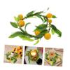 PRETYZOOM 2pcs Artificial Lemon Wreath Green Leaves Rattan Hoop Door Decoration for Home Spring and Garland for Use view 4