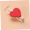DECHOUS 300 Pcs Heart Decor Heart Photo Holder Mini Photo Clip Heart Photo Clip Wood Clothespins Trendy Decor Fotos Photo Hanging Pegs Hand Decor Party Wooden Fashion view 2