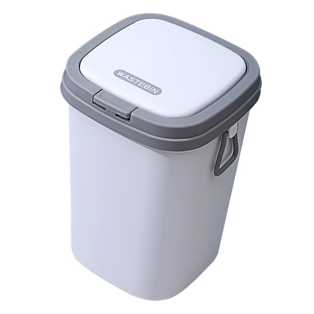 BESTOYARD Household Trash Can Small Trash Can Garbage Can with Lid Small Rubbish Bucket Bedroom Waste Bin Large Garbage Bin Trashcan with Lid Rubbish Bin Square Office Pp Trash Bin