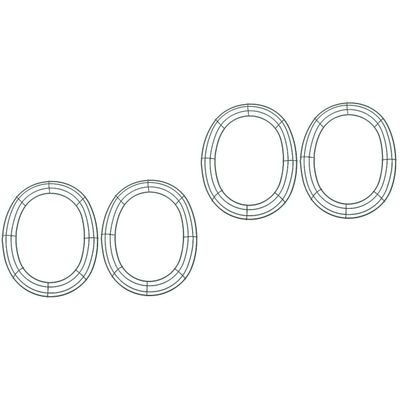 Angoily 4pcs Shaped Wreath Frame Sturdy Wreath Making Tool for Floral Arrangements for Easter Decorations and Craft Projects
