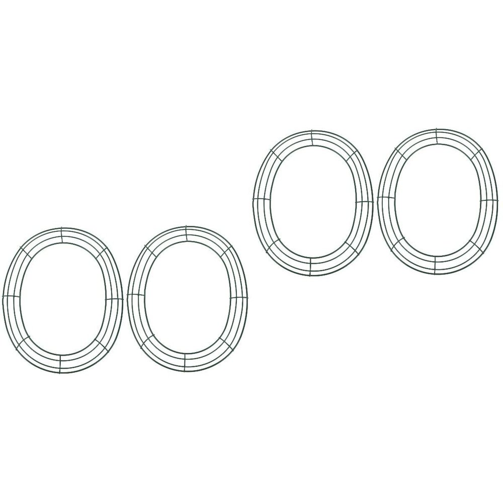 Angoily 4pcs Shaped Wreath Frame Sturdy Wreath Making Tool for Floral Arrangements for Easter Decorations and Craft Projects