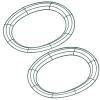 Angoily 4pcs Shaped Wreath Frame Sturdy Wreath Making Tool for Floral Arrangements for Easter Decorations and Craft Projects view 2