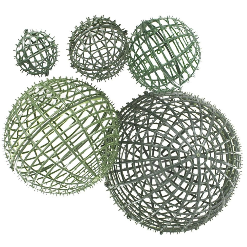 AOKWAWALIY 5pcs Artificial Topiary Ball Cage Sphere Forms Plant Boxwood Green Wreath Globe Frame Plant Support Rack Greenery 3D Bouquet Plastic Green Plants