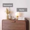 HotcoS Slim Shoe Cabinet with Flip Drawers, 4 Layers Solid Wood Shoe Storage Space-Saving Small Shoe Cupboard for Hallway, 2 Colors, 100cm view 4