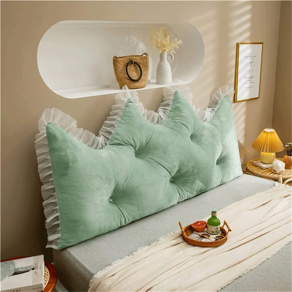 MGEMJMJ Large Upholstered Headboard Cushion Backrest Cushion Bedroom Headboard Wall Pillow Lumbar Pad Bed Removable Headboard(Size:47"/120cm,Color:D)