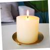 Amosfun 2pcs Gold Iron Storage Tray for Tea Dessert and Candle Holders Elegant Decoration for Weddings Parties and Home Use Versatile Centerpiece and Organizer for Special Occasions view 3