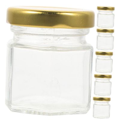 PRETYZOOM 6pcs Honey Jars Lids Multi-use Containers for Honey Airtight Easy to Clean for and Storage
