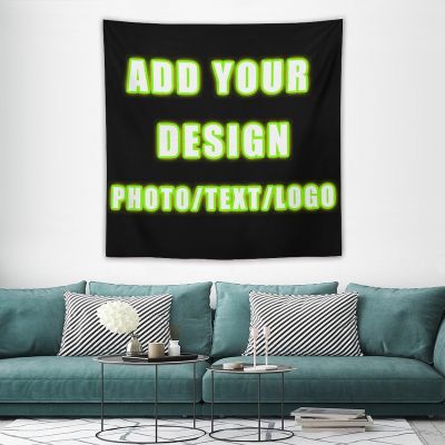 Custom Hanging Tapestry 60"60" Upload Images Customized Tapestry Wall Personalized Backdrop With Photo Text Custom Posters Banners For Bedroom