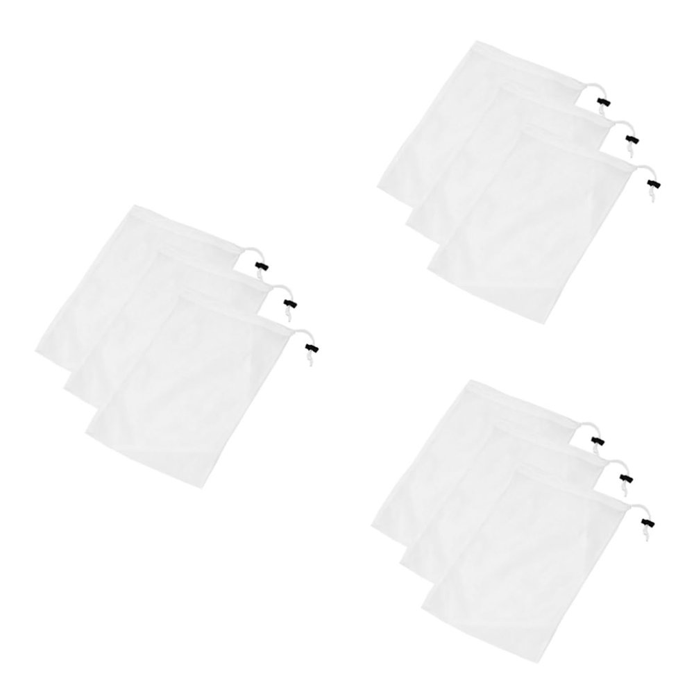 Amosfun 9pcs Thickened Fine Mesh Laundry Bag for Garment for Travel and Washing Prevents Tangling and Snagging for Bras Underwear and Socks