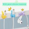 QUYIHOINM 42Pcs Creative Silicone Thumb Up Wall Hook, Self Adhesive Cable Clips, Funny Cord Holders for Cables, Wall Decoration Hook Home/Office Data Cable Clip Wire Desk Organizer view 2