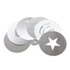 DECHOUS 2pcs Coffee Decorating Stencils Food-Grade Stainless Steel Templates for Latte Art Mousse Cake and Cupcake Decoration Easy to Clean and Store for Home Baking view 3