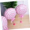 Ciieeo 3pcs Lollipop Balloons Stick Stand Aluminum Foil Table Balloon Creative Balloon Table Balloon Decor Funny Balloon Tabletop Balloon Column Desk Topper Floating Table Pink Round view 2